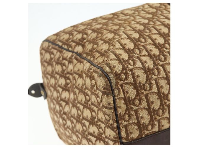 Borsa Boston in tela Trotter Christian Dior marrone oro Auth 175130 D'oro - vista 11