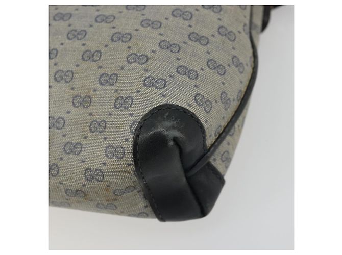 Gucci Micro GG Supreme Schultertasche PVC Navy Gold 007 58 0093 Auth 175353 Golden Marineblau - Ansicht 10
