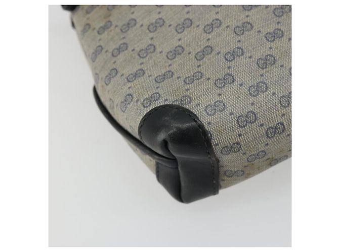 Gucci Micro GG Supreme Schultertasche PVC Navy Gold 007 58 0093 Auth 175353 Golden Marineblau - Ansicht 13