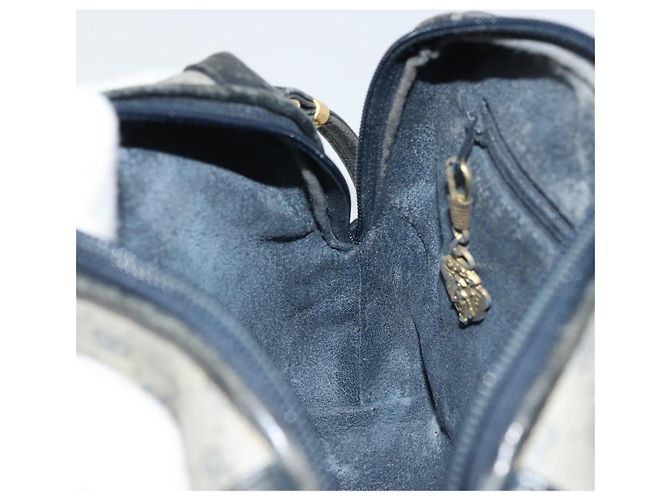 Gucci Micro GG Supreme Schultertasche PVC Navy Gold 007 58 0093 Auth 175353 Golden Marineblau - Ansicht 19