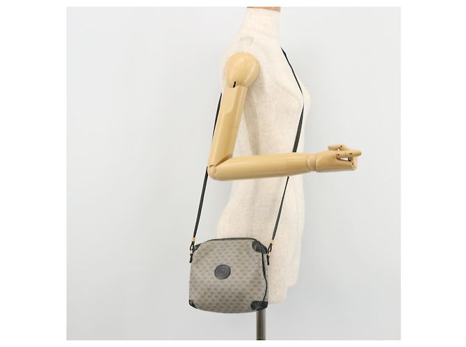 Gucci Micro GG Supreme Schultertasche PVC Navy Gold 007 58 0093 Auth 175353 Golden Marineblau - Ansicht 23