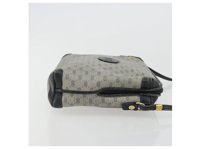 Gucci Micro GG Supreme Schultertasche PVC Navy Gold 007 58 0093 Auth 175353 Golden Marineblau - Ansicht 4
