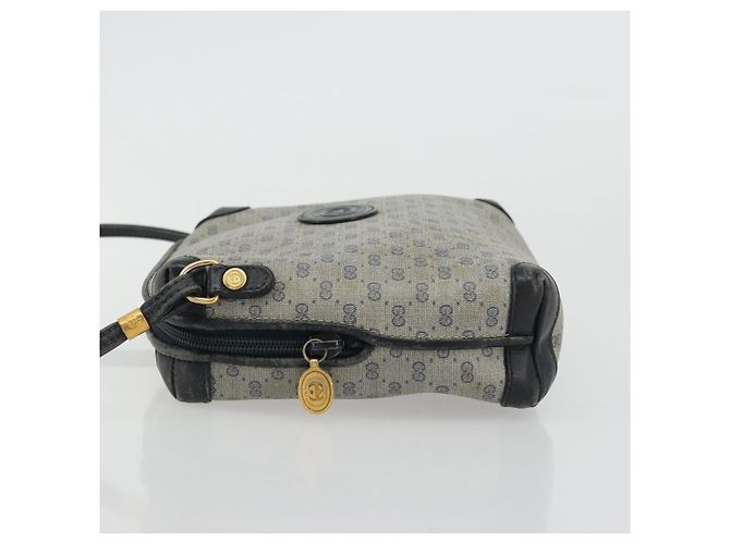 Gucci Micro GG Supreme Schultertasche PVC Navy Gold 007 58 0093 Auth 175353 Golden Marineblau - Ansicht 5