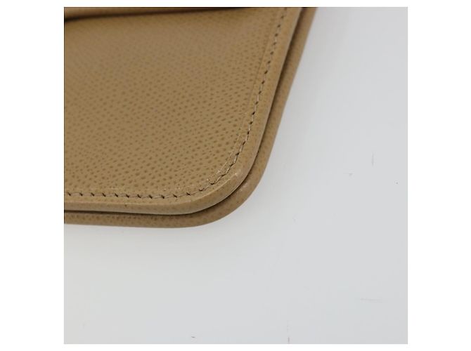 Bolsa de ombro de couro bege dourado Christian Dior Auth 175143 - vista 10