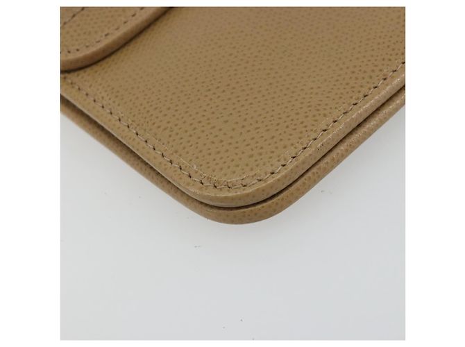 Bolsa de ombro de couro bege dourado Christian Dior Auth 175143 - vista 11