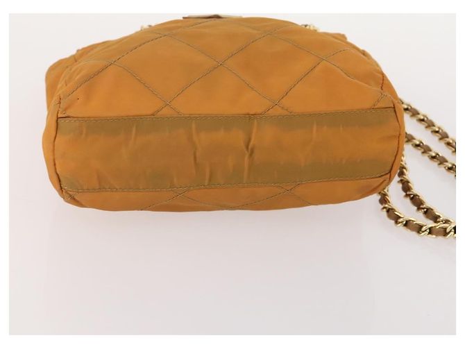 PRADA Borsa a Spalla con Catena Nylon 3 Set Beige Nero Verde Auth 174962 - vista 14