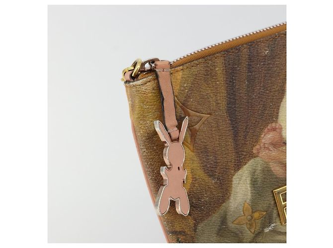 LOUIS VUITTON Masters Collection Pochette Plat Fragonard Borsa M64702 Auth YKZ1370 Rosa Beige - vista 10