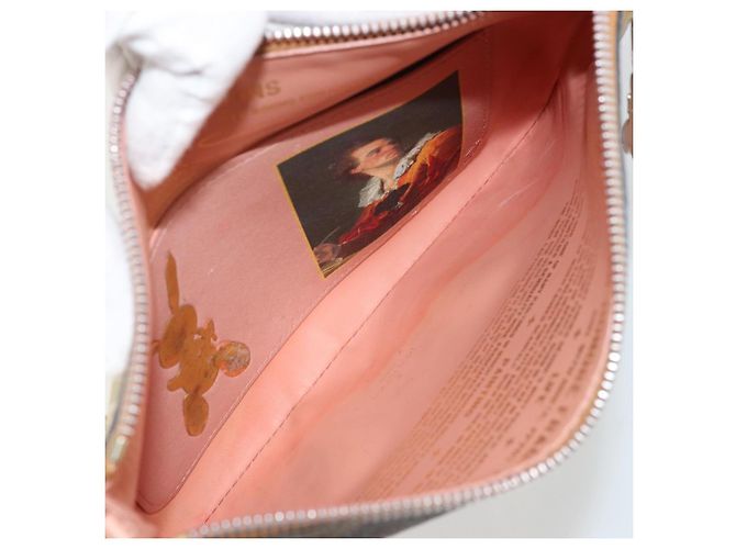 LOUIS VUITTON Masters Collection Pochette Plat Fragonard Borsa M64702 Auth YKZ1370 Rosa Beige - vista 11