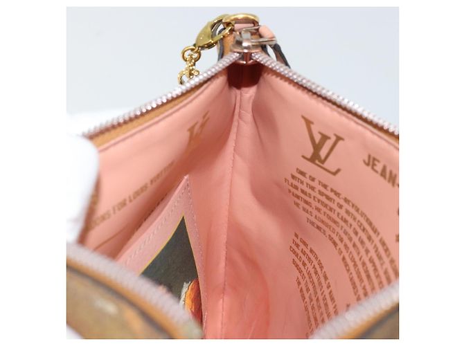 LOUIS VUITTON Masters Collection Pochette Plat Fragonard Borsa M64702 Auth YKZ1370 Rosa Beige - vista 20