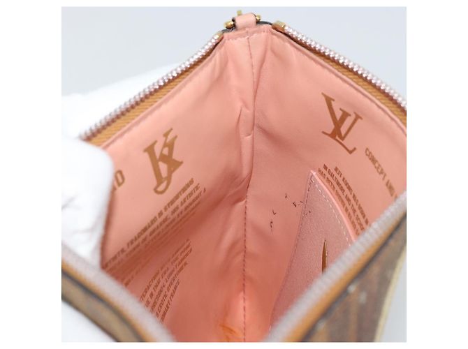 LOUIS VUITTON Masters Collection Pochette Plat Fragonard Borsa M64702 Auth YKZ1370 Rosa Beige - vista 21