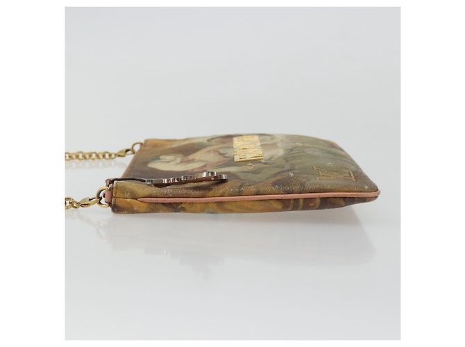 LOUIS VUITTON Masters Collection Pochette Plat Fragonard Borsa M64702 Auth YKZ1370 Rosa Beige - vista 4