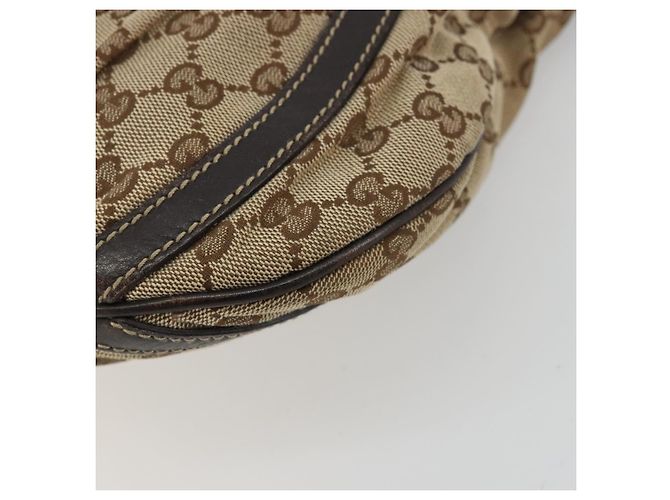 Borsa a Spalla GG Canvas Gucci Beige Oro 203257 Auth ka3983 D'oro - vista 10