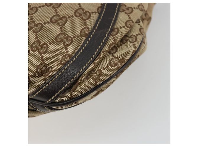 Borsa a Spalla GG Canvas Gucci Beige Oro 203257 Auth ka3983 D'oro - vista 12