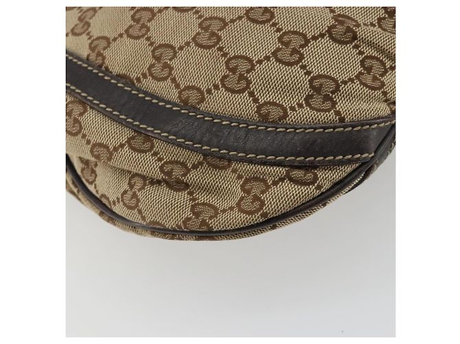Borsa a Spalla GG Canvas Gucci Beige Oro 203257 Auth ka3983 D'oro - vista 13
