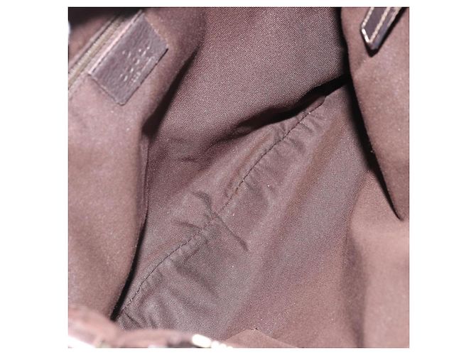 Borsa a Spalla GG Canvas Gucci Beige Oro 203257 Auth ka3983 D'oro - vista 17
