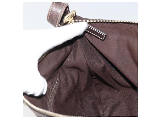 Borsa a Spalla GG Canvas Gucci Beige Oro 203257 Auth ka3983 D'oro - vista 18