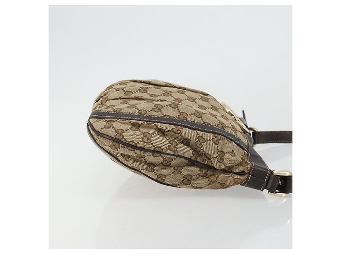 Borsa a Spalla GG Canvas Gucci Beige Oro 203257 Auth ka3983 D'oro - vista 4