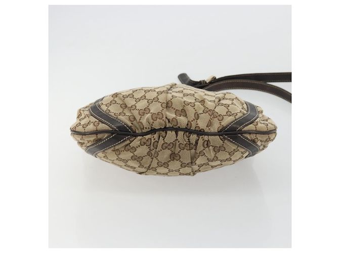 Borsa a Spalla GG Canvas Gucci Beige Oro 203257 Auth ka3983 D'oro - vista 9