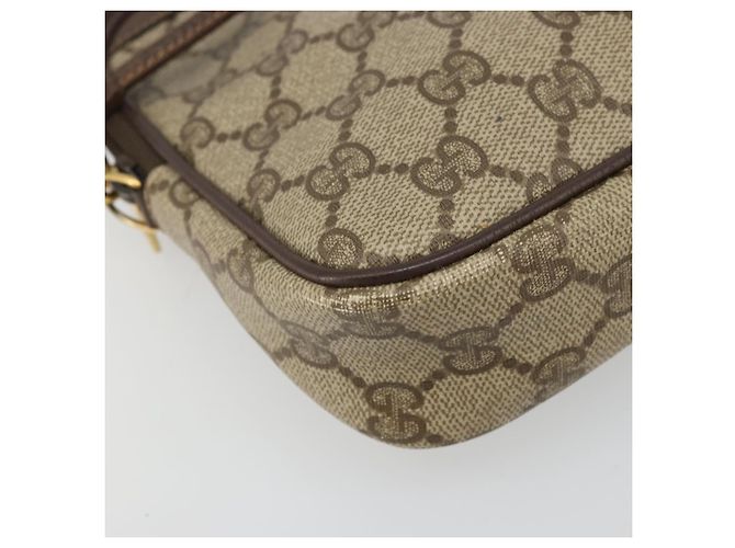 Gucci Borsa a Spalla GG Supreme PVC Beige Oro 97 02 068 Auth 175484 - vista 11