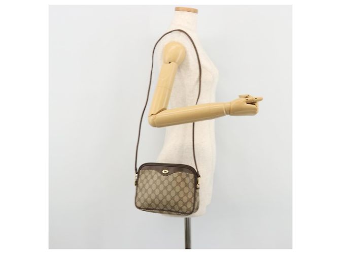 Gucci Borsa a Spalla GG Supreme PVC Beige Oro 97 02 068 Auth 175484 - vista 21