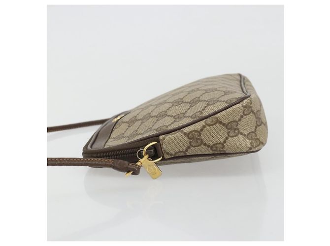 Gucci Borsa a Spalla GG Supreme PVC Beige Oro 97 02 068 Auth 175484 - vista 5