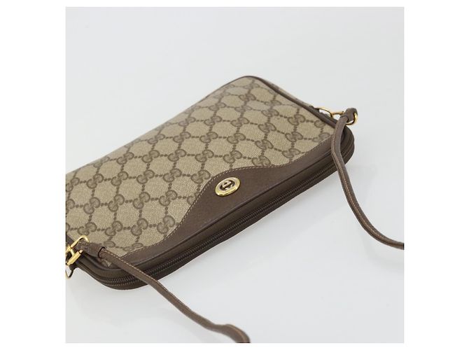 Gucci Borsa a Spalla GG Supreme PVC Beige Oro 97 02 068 Auth 175484 - vista 6