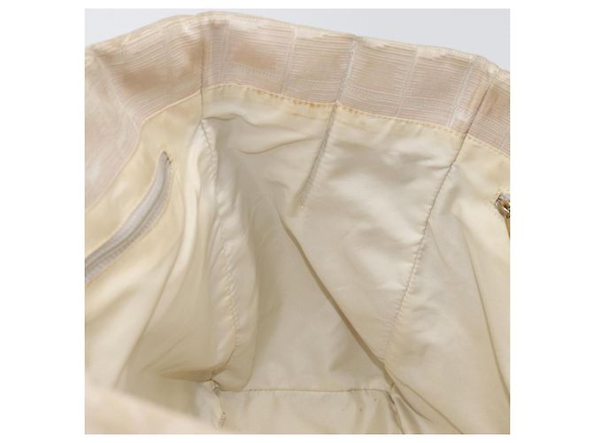 CHANEL Nuova linea da viaggio Borsa a mano in nylon beige oro CC Auth BA12132 D'oro - vista 16