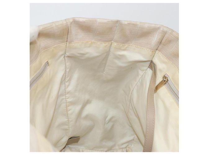 CHANEL Nuova linea da viaggio Borsa a mano in nylon beige oro CC Auth BA12132 D'oro - vista 17
