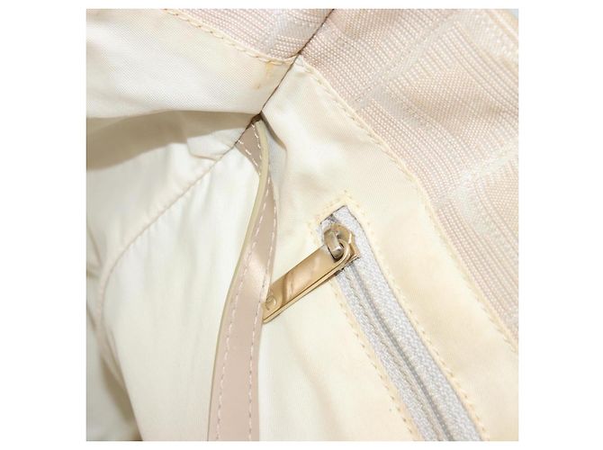 CHANEL Nuova linea da viaggio Borsa a mano in nylon beige oro CC Auth BA12132 D'oro - vista 18