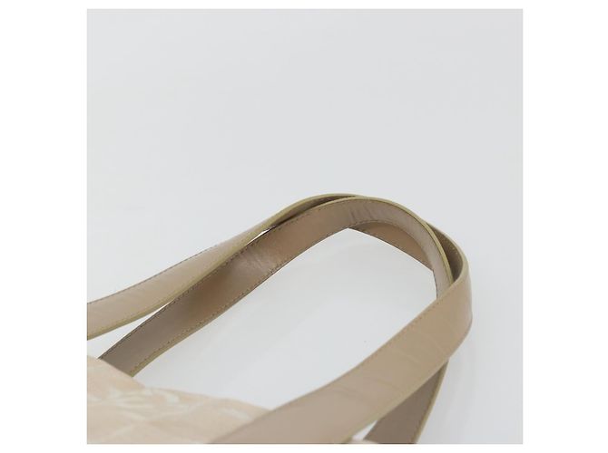 CHANEL Nuova linea da viaggio Borsa a mano in nylon beige oro CC Auth BA12132 D'oro - vista 8