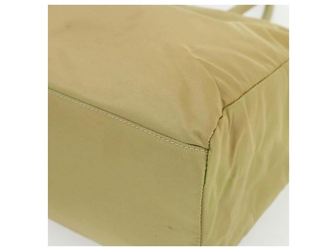 PRADA Borsa a mano in nylon beige argento autentica ti3872 - vista 14