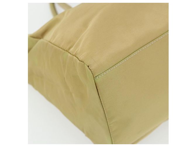 PRADA Borsa a mano in nylon beige argento autentica ti3872 - vista 15