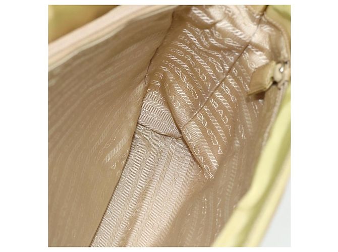 PRADA Borsa a mano in nylon beige argento autentica ti3872 - vista 19