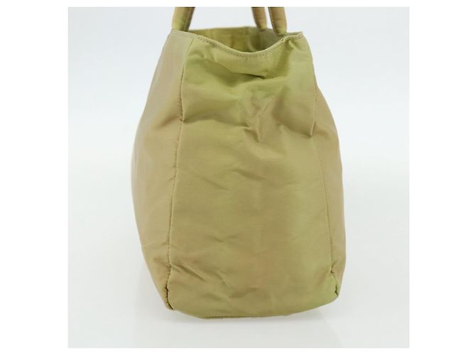 PRADA Borsa a mano in nylon beige argento autentica ti3872 - vista 4