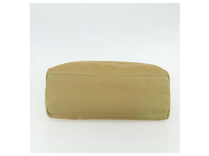 PRADA Borsa a mano in nylon beige argento autentica ti3872 - vista 5