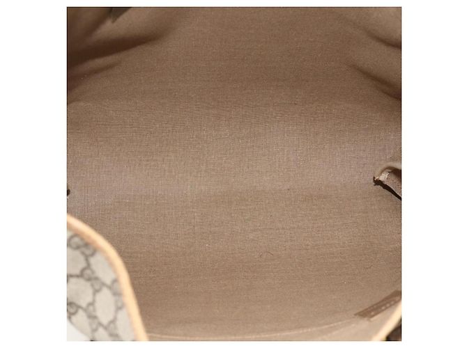 Gucci Borsa Tote GG Supreme in PVC beige e oro 39 02 061 Auth 175347 D'oro - vista 15