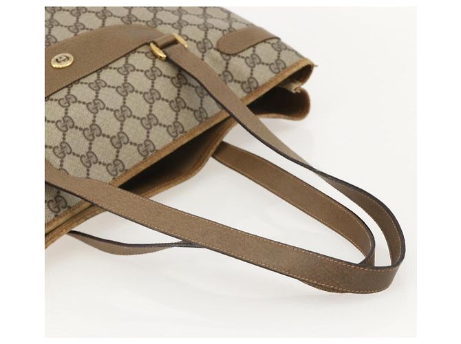 Gucci Borsa Tote GG Supreme in PVC beige e oro 39 02 061 Auth 175347 D'oro - vista 7