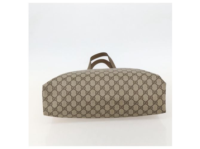 Gucci Borsa Tote GG Supreme in PVC beige e oro 39 02 061 Auth 175347 D'oro - vista 9