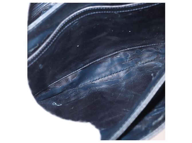 Céline Borsa a Spalla Celine C Sulky in Tela Blu Navy e Oro Auth 176524 D'oro - vista 17