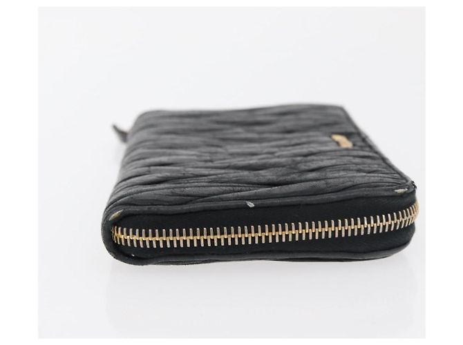 Portafoglio in pelle Miu Miu Matelassé 2 pezzi Nero Rosa Auth ti3907 - vista 11