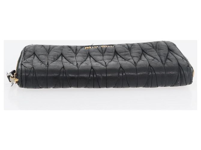 Portafoglio in pelle Miu Miu Matelassé 2 pezzi Nero Rosa Auth ti3907 - vista 13