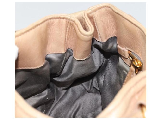 Borsa a mano Miu Miu in pelle beige oro Auth 175444A D'oro - vista 21