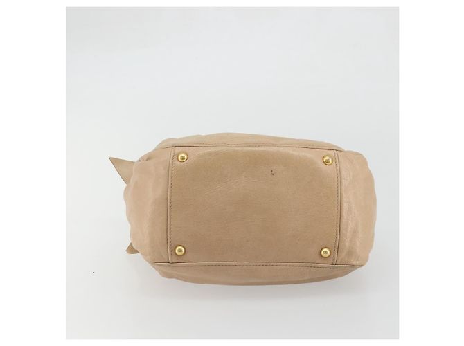 Borsa a mano Miu Miu in pelle beige oro Auth 175444A D'oro - vista 5