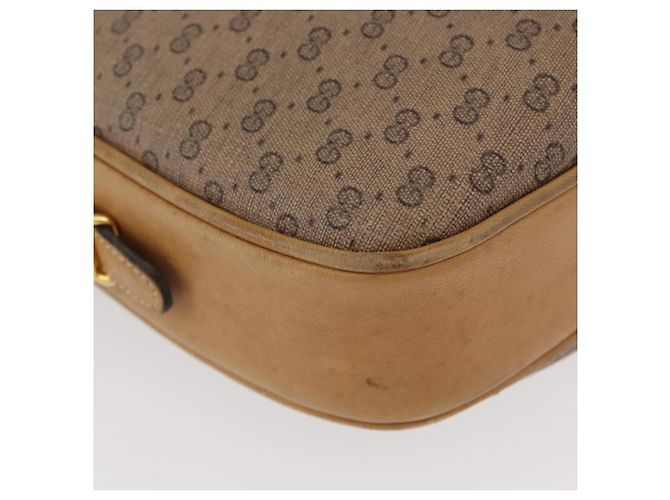 Gucci Borsa a spalla Micro GG Supreme in PVC Beige Oro Auth BA12144 D'oro - vista 10