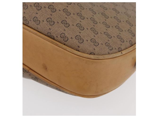 Gucci Borsa a spalla Micro GG Supreme in PVC Beige Oro Auth BA12144 D'oro - vista 11