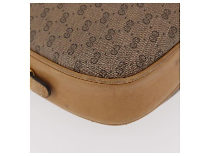 Gucci Borsa a spalla Micro GG Supreme in PVC Beige Oro Auth BA12144 D'oro - vista 12