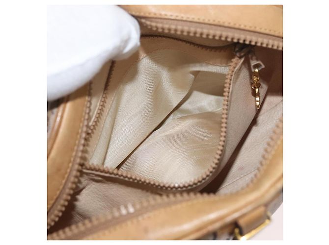 Gucci Borsa a spalla Micro GG Supreme in PVC Beige Oro Auth BA12144 D'oro - vista 21