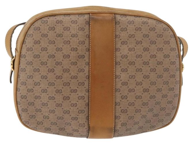 Gucci Borsa a spalla Micro GG Supreme in PVC Beige Oro Auth BA12144 D'oro - vista 3