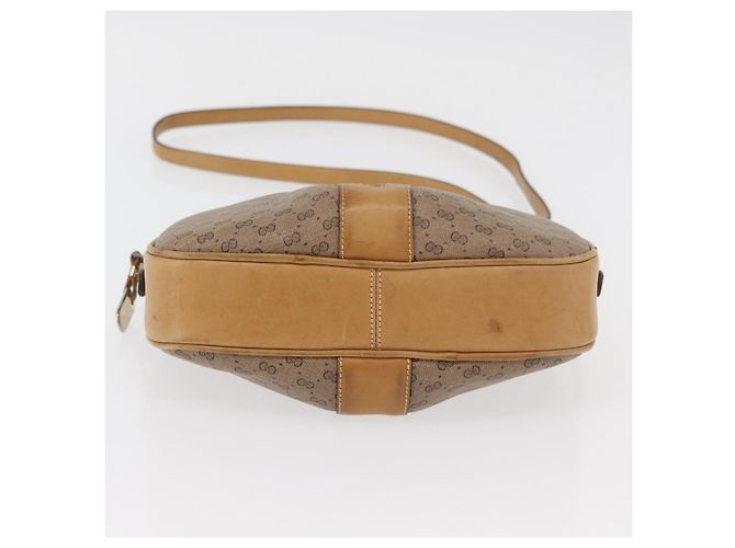 Gucci Borsa a spalla Micro GG Supreme in PVC Beige Oro Auth BA12144 D'oro - vista 9