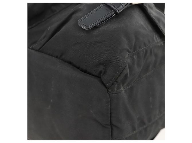 PRADA Backpack Nylon Black Silver Auth YKZ1087 Silvery - view 16